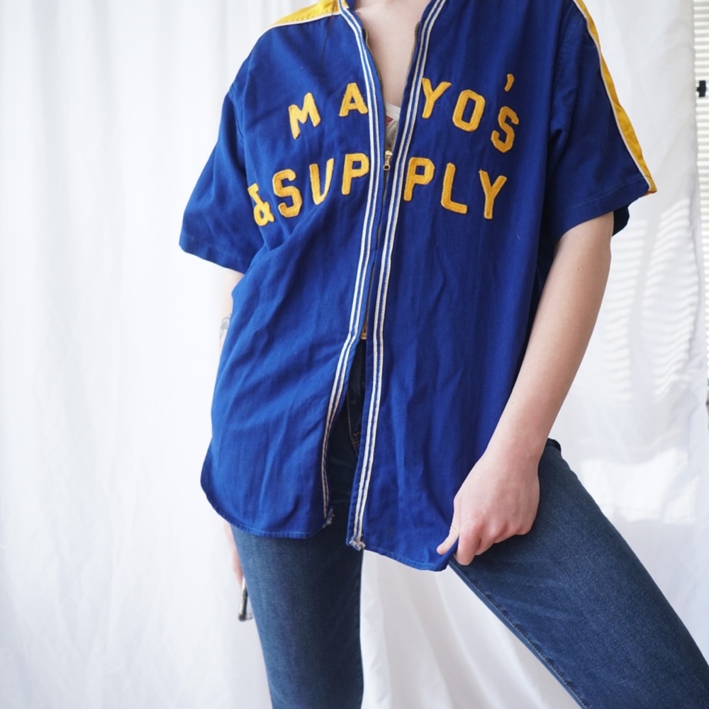 Vintage baseball recreation embroidered jersey